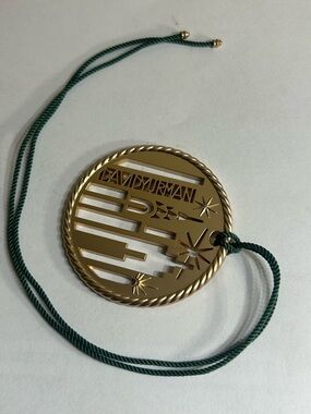 David Yurman Gold and Green Holiday Ornament